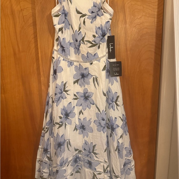 Lulus Dresses & Skirts - Lulu's White and Blue Floral Dress